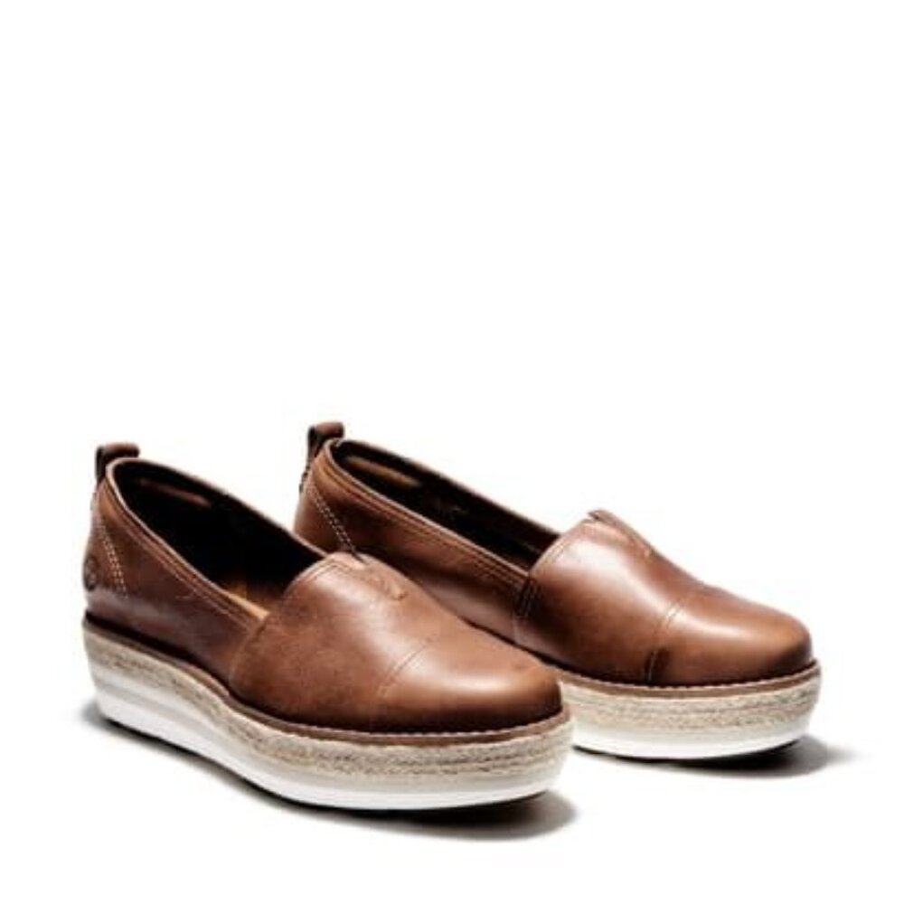 Timberland Brown Leather Emerson Point Platform Shoes